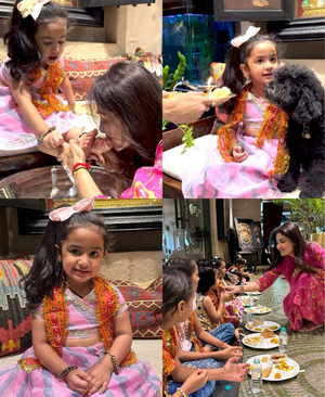 Shilpa celebrates Ashtami, Kanya Pujan ‘with our own Devi Samisha’