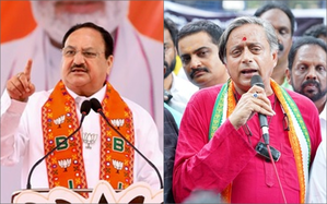 ‘Cong only cared about bank accounts of one dynasty’, J. P. Nadda hits back at Shashi Tharoor