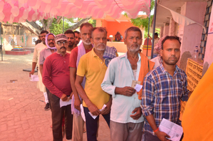 55.45 pc polling in 8 LS constituencies in Bihar till 6 p.m.