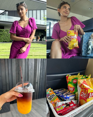 Anushka Sen offers a peek into her shoot day in Bangkok; drops pic munching chips