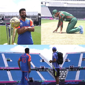 T20 WC: Rohit, Shanto stroll through New York Stadium before warm-up match