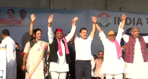 'Shehzade will checkmate BJP', Akhilesh, Rahul attack PM at Varanasi rally