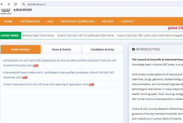 CSIR UGC NET 2024 Correction Window to Open Tomorrow; Know How to Edit Applications