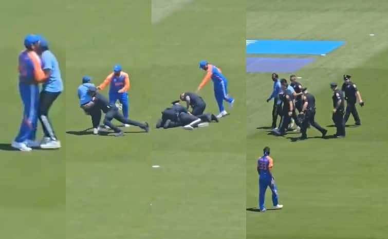 Rohit Sharma's Heartwarming Gesture: Fan Invades Pitch to Hug Cricketer During Ind vs Ban Warm-Up Match