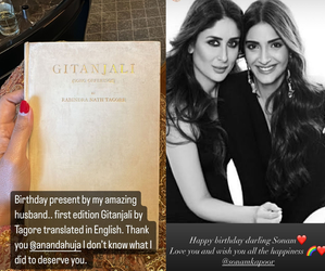 Sonam Kapoor gets first edition of Rabindranath Tagore's ‘Gitanjali' from hubby as birthday gift