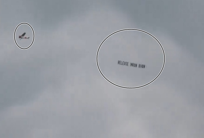 ‘RELEASE Imran Khan’ Banner Flies Above New York During IND vs PAK T20 World Cup 2024 Clash, Stirs Controversy – WATCH