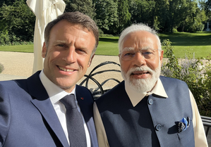 French President Macron congratulates 'dear friend' Modi, hails
 strategic partnership with India