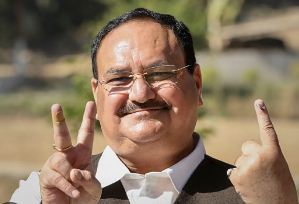 BJP chief Nadda, his wife first to cast vote in Himachal booth