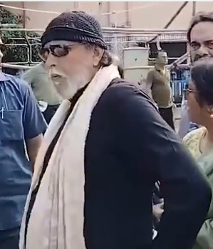 Mithun Chakraborty waits in queue to cast his vote in Kolkata