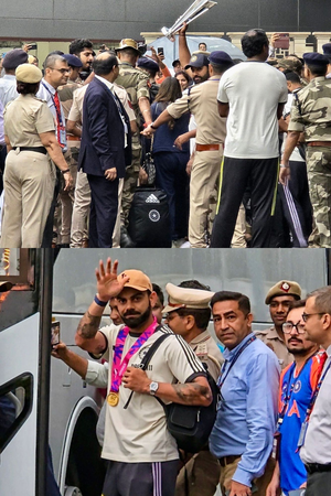 Victorious Indian team basks in euphoric welcome from fans in New Delhi