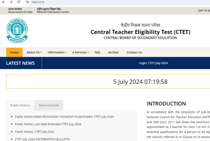 CTET Admit Card 2024 LIVE: CBSE CTET July E-Admit Card Released at ctet.nic.in; Direct Link