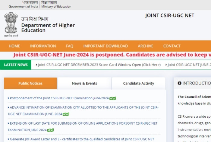 CSIR-UGC NET Exam 2024 From July 25; Advance Intimation City Slip Expected Soon