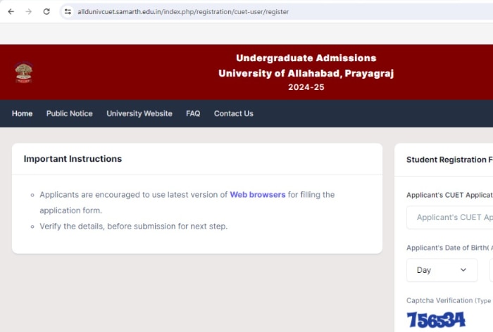 Allahabad University UG Admissions 2024 Through CUET: Registration Begins; Check Fee