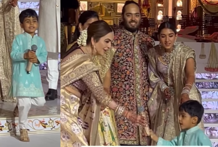 Prithvi Ambani’s Adorable ‘Jai Shree Krishna’ Steals Show During Nita and Mukesh Ambani’s Speeches – Watch