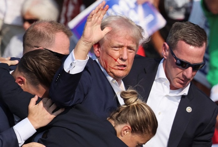 Donald Trump Arrives In Milwaukee For Republican Convention Day After Assassination Attempt