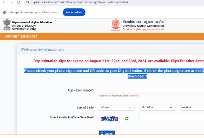 UGC NET City Exam City Slip 2024 Released; Direct Link, Exam Schedule, Admit Card Update Here