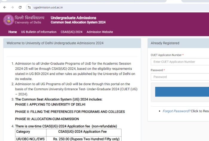 Delhi University UG CSAS Second Seat Allocation 2024 Today; Check Last Date to Apply Fee