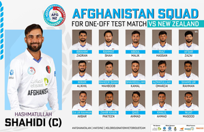 Three uncapped players in Afghanistan's squad for Test against New Zealand