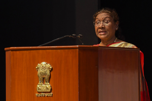 President Murmu unveils new flag & insignia of the Supreme Court