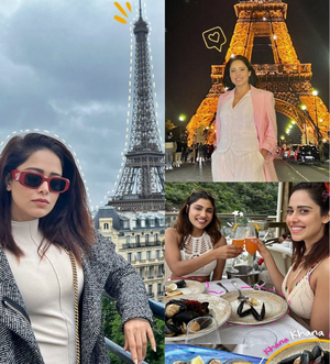 Nushrratt Bharuccha shares moments from 'an evening in Paris' with
 Ishita Raj