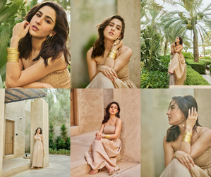 Sara Ali Khan nails look in earthy shade