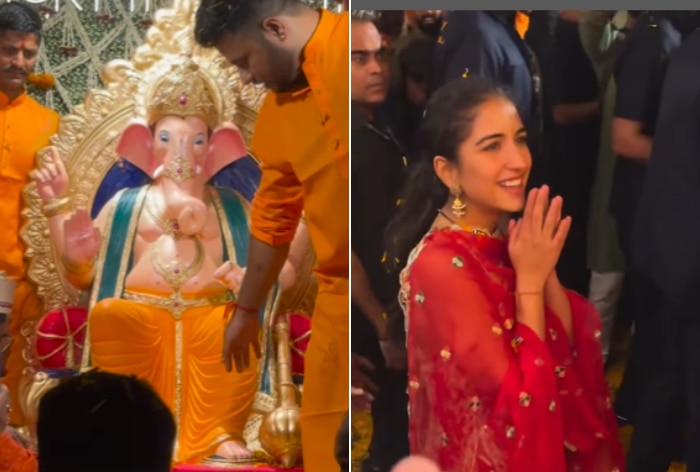 Anant Ambani-Radhika Merchant Greet Paps With Folded Hands as They Welcome ‘Antilia Cha Raja’ For Ganpati- Watch