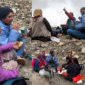 Sunil Grover dines with the locals in mountain, thanks ‘Bappa’ for the opportunity