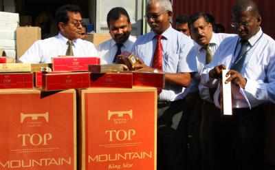 Sri Lanka customs hands over three million smuggled cigarettes for destruction