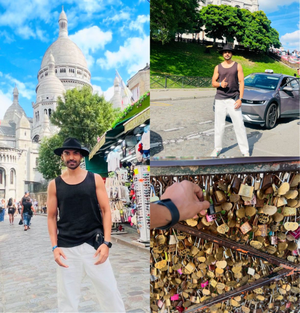 Gurmeet Choudhary flaunts his style in the 'city of light'