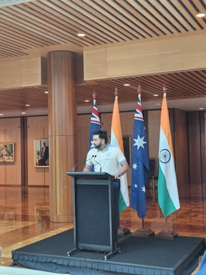 Had success in past, we look to build on that momentum in the series: Rohit Sharma in Australian Parliament