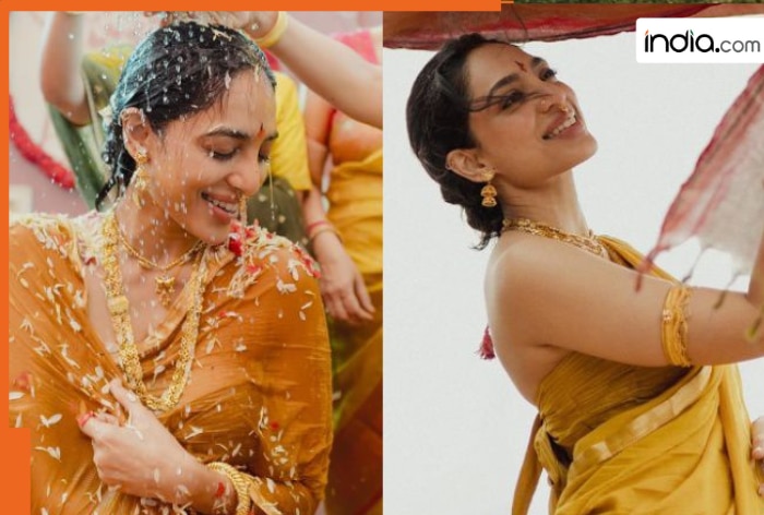 Bride-to-be Sobhita Dhulipala’s unseen Haldi pics ahead of her wedding with Naga Chaitanya: Yellow saree, flowers and…